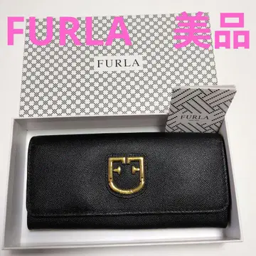 새상품급 FURLA 풀라 블랙 두겹 장지갑 지갑 벨베데레