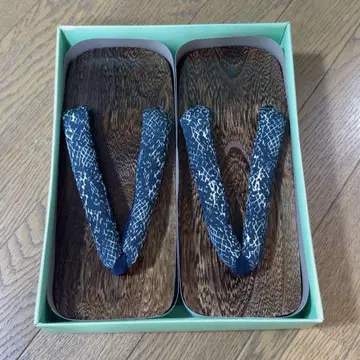 남성용 오동나무 나막신 네이비