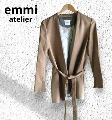 emmi atelier 에미 아틀리에 노카라 자켓 베이지 브라운