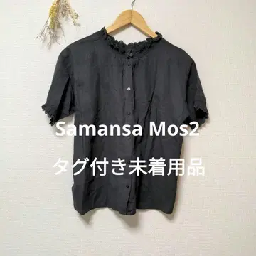 Samansa Mos2 앞뒤 2way 스캘럽 레이스 블라우스