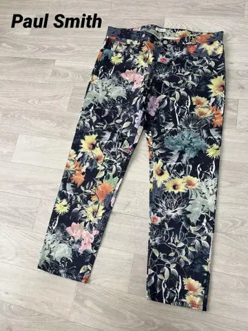 PAUL SMITH 폴 스미스 꽃무늬 스트레치 팬츠 48L