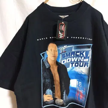 WWE WWF 스맥다운 드웨인 존슨 더 락 프로레슬링 티셔츠