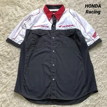 HONDA Racing 레이싱 셔츠 반팔 로고 자수 사이즈 LL