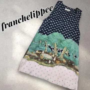 franchelippee 슬리브리스 무릎 기장 원피스