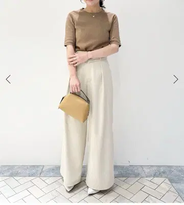 Spick and span 코튼 스무스 컴팩트 티셔츠