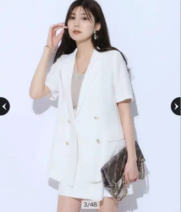 마이 스트라다 반팔 린넨 자켓