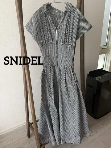 SNIDEL 프론트 지퍼 셔츠 원피스 0