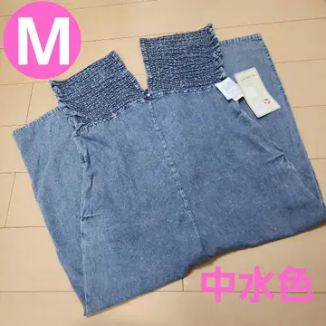 시마무라 데님 셔링 살로펫 색스 블루 M