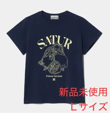SATUR 세터 블랙 티셔츠 L 사이즈 미사용 새상품