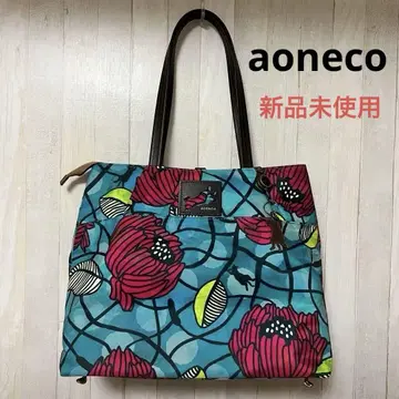 aoneco 꽃무늬 고양이 발 달린 키링 토트백