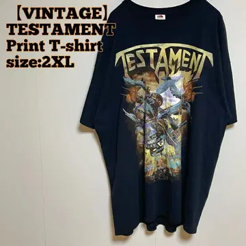 빈티지 TESTAMENT 프린트 티셔츠 블랙 2XL