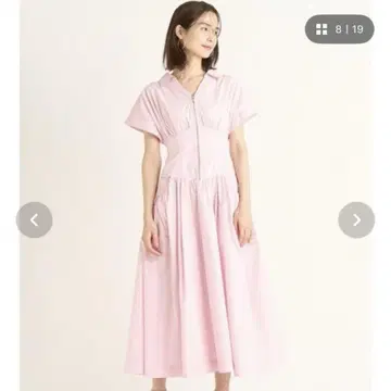 snidel 프론트 지퍼 셔츠 원피스 M