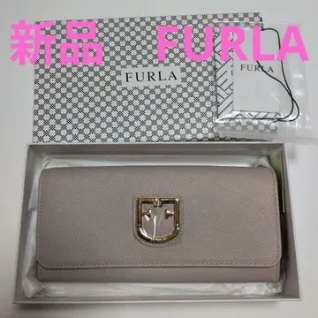 새상품 FURLA 훌라 베르베데레 두겹 장지갑 지갑 베이지