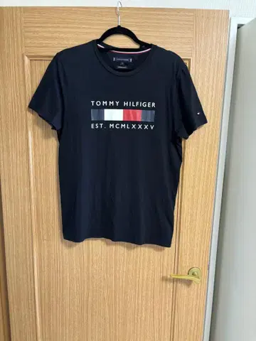 TOMY HILFIGER 남성용 티셔츠 M 블랙