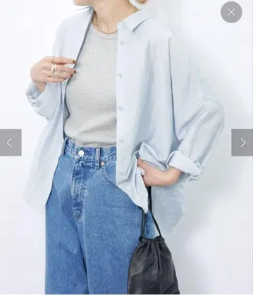 outdoor products 레이온 린넨 셔츠 블루
