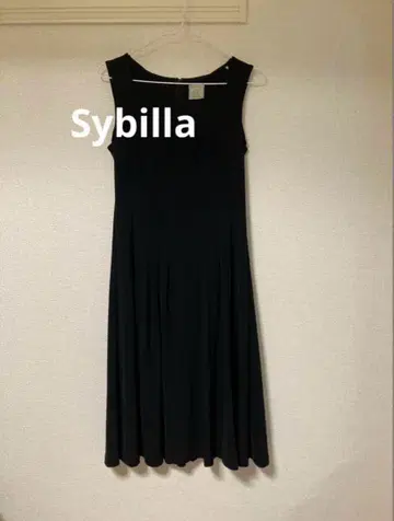 시빌라 SYBILLA 슬리브리스 원피스 M 사이즈 블랙 일본제