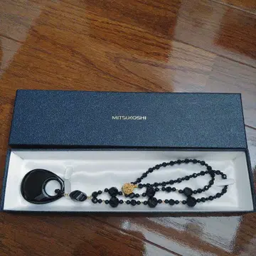 MITSUKOSHI 오닉스 목걸이 새상품급