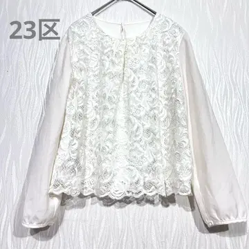 23구 레이스 절개 블라우스 오피스 세레모니 심플 쉬폰 예쁜