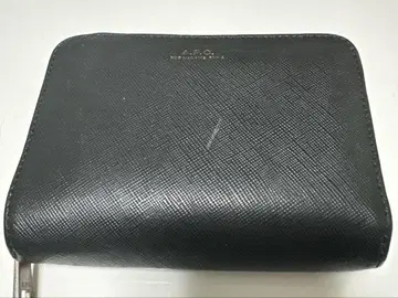 아페쎄 블랙 가죽 접이식 지갑