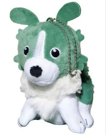 녹색과 노란색 사회 브로콜리 봉제 인형 키링