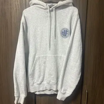 HUF 그레이 후드 부착 맨투맨 M