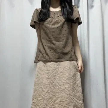 모리걸 튜닉 블라우스 스커트
