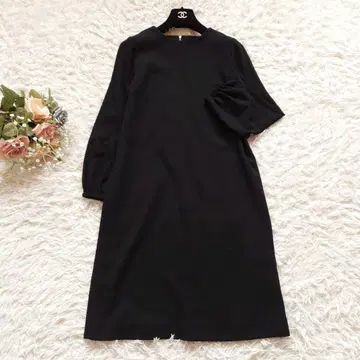 새상품급 예술과 과학 울 얇은 원단 원피스 팔 절개 디자인