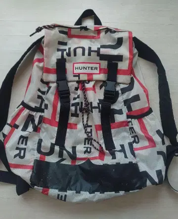 헌터 로고 프린트 백팩 백팩