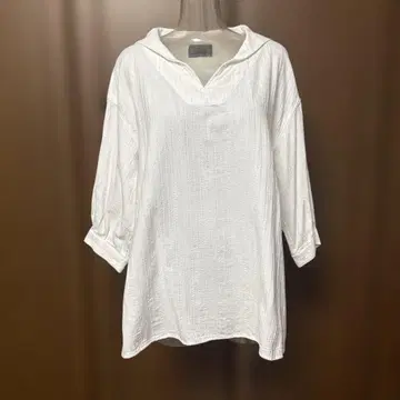 레어크 세일러 카라 스트라이프 도비 셔츠 7부 소매