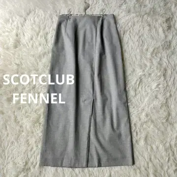 새상품급 야마다야 페넬 FENNEL 그레이 타이트 스커트 슬릿 마 혼방