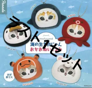 모프 샌드 바다의 생물 고양이 봉제 인형 총 5종 컴플리트