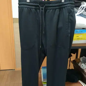 자다퍼 웹 한정판 분또 소재 블랙 조거 팬츠
