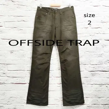 [수염 가공] OFFSIDE TRAP 플레어 코튼 팬츠