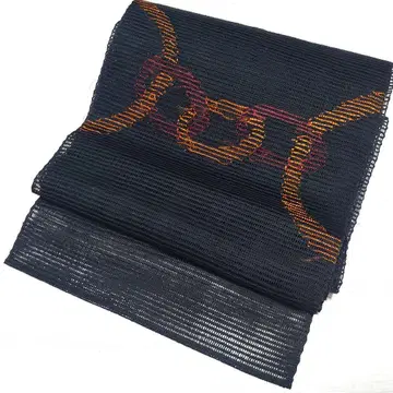 순수 실크 얇은 비단 나고야 오비(약 24cm) '반지'