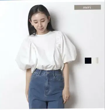 미리 meri 컷 콤비 벌룬 T 화이트 택 포함 미사용품