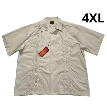 Maximos YUCATAN 쿠바 셔츠 4XL 베이지 자수