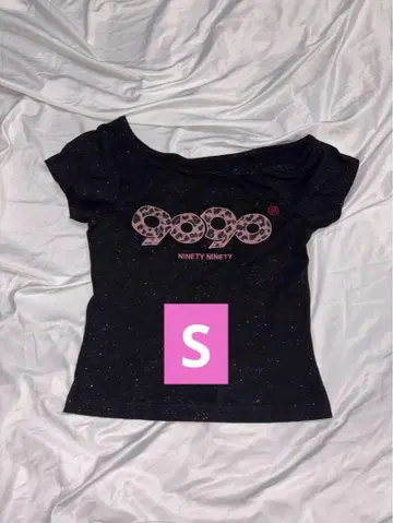 9090 girl OG 로고 글리터 티 사이즈 S
