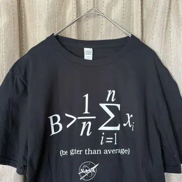NASA 티셔츠 수학 공식 미국 빈티지 의류 NASA M anvil