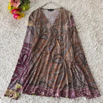 에트로 ETRO 페이즐리 카슈쿨 블라우스 풀오버 올 패턴 44