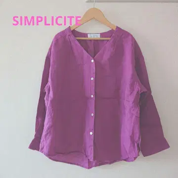 SIMPLICITE 넥 라미 셔츠 루즈핏