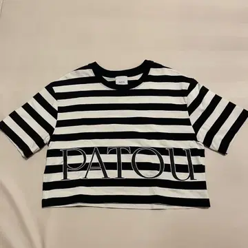 patou 보더 티셔츠 크롭