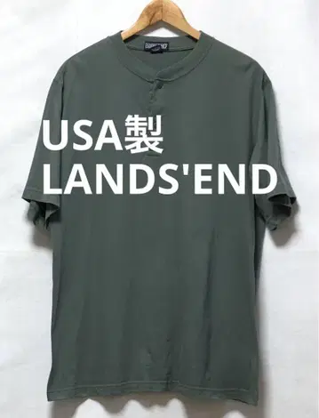 LANDS'END 랜즈엔드 USA제 반팔 티셔츠 헨리넥