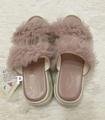 츠지 노조미 시마무라 튤 샌들 핑크 L