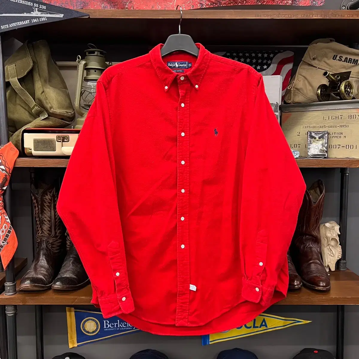 1990s RRL Flannel Work Shirt Vintage 90s Ralph Lauren RL