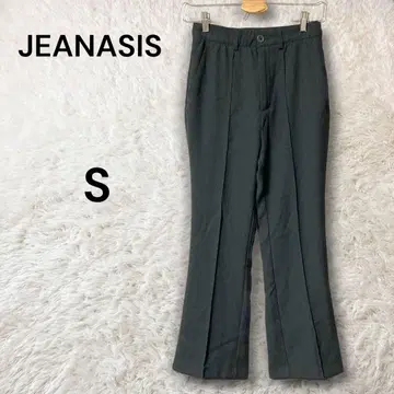 JEANASIS 백 슬릿 플레어 팬츠 차콜 그레이 아름다운 실루엣
