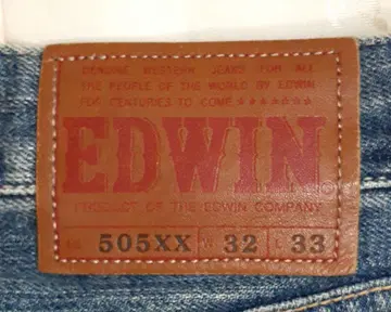 에드윈 EDWIN505XX 스트레이트 데님 청바지 빨간색 귀