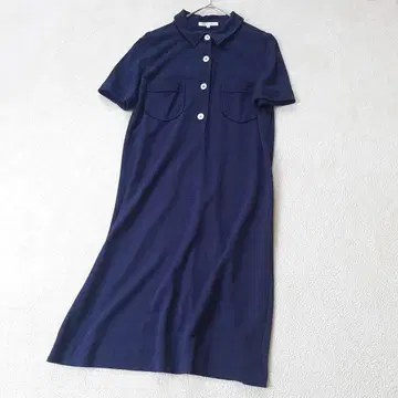 49av.JUNKO SHIMADA 피케 셔츠 반팔 원피스 40 린넨