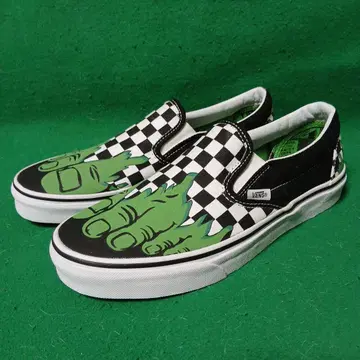 미사용품 VANS 반스 마블 콜라보 헐크 26.5cm