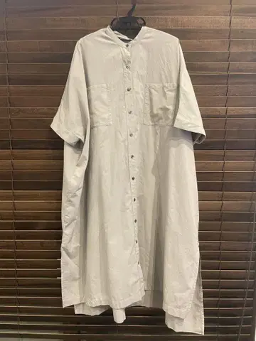 mizuiro ind 셔츠 원피스 그레이 주 반팔