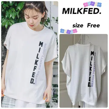 MILKFED. 밀크페도 화이트 오버 사이즈 컷 티셔츠 풀오버